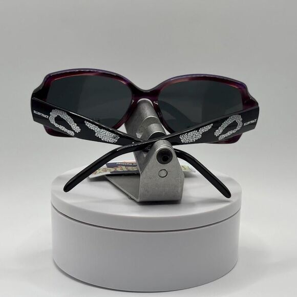 NOS Vintage Y2K Designer Sunglasses | Ellen Tracy | Purple Square Thick Temple main image 5
